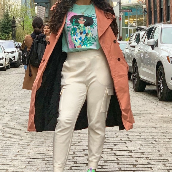 Trench style coat rust -L - Picture 2 of 2